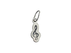 Серебряная подвеска в форме Скрипичного ключа